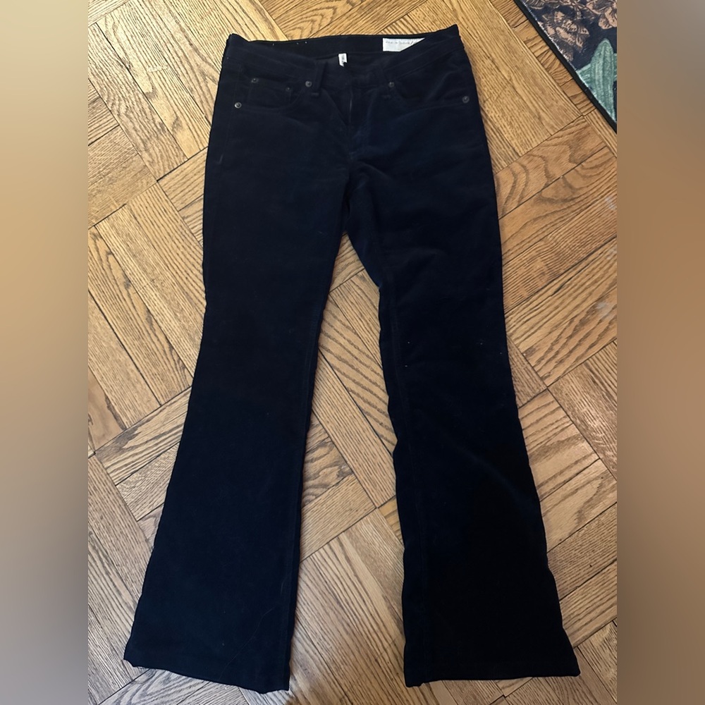 Rag & Bone “Elephant Bell” black corduroy pants size 25